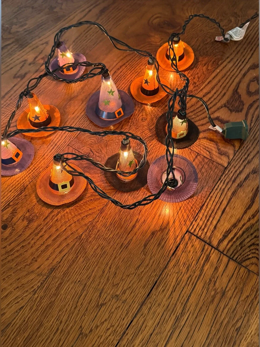 Halloween Mesh Witch Hat String Lights